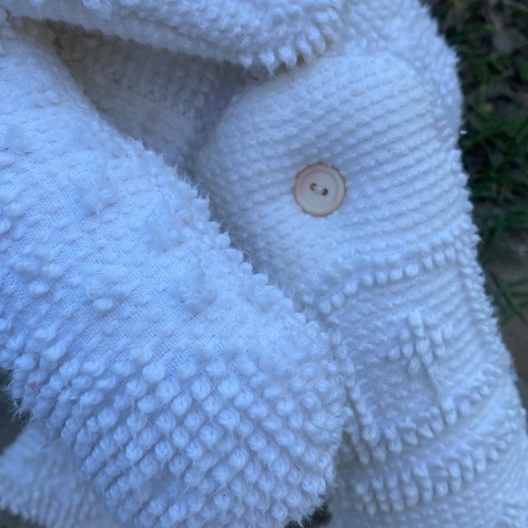 Chenille bunny moving joints button floppy ears cottagecore farmhouse decor - Picture 7 of 10